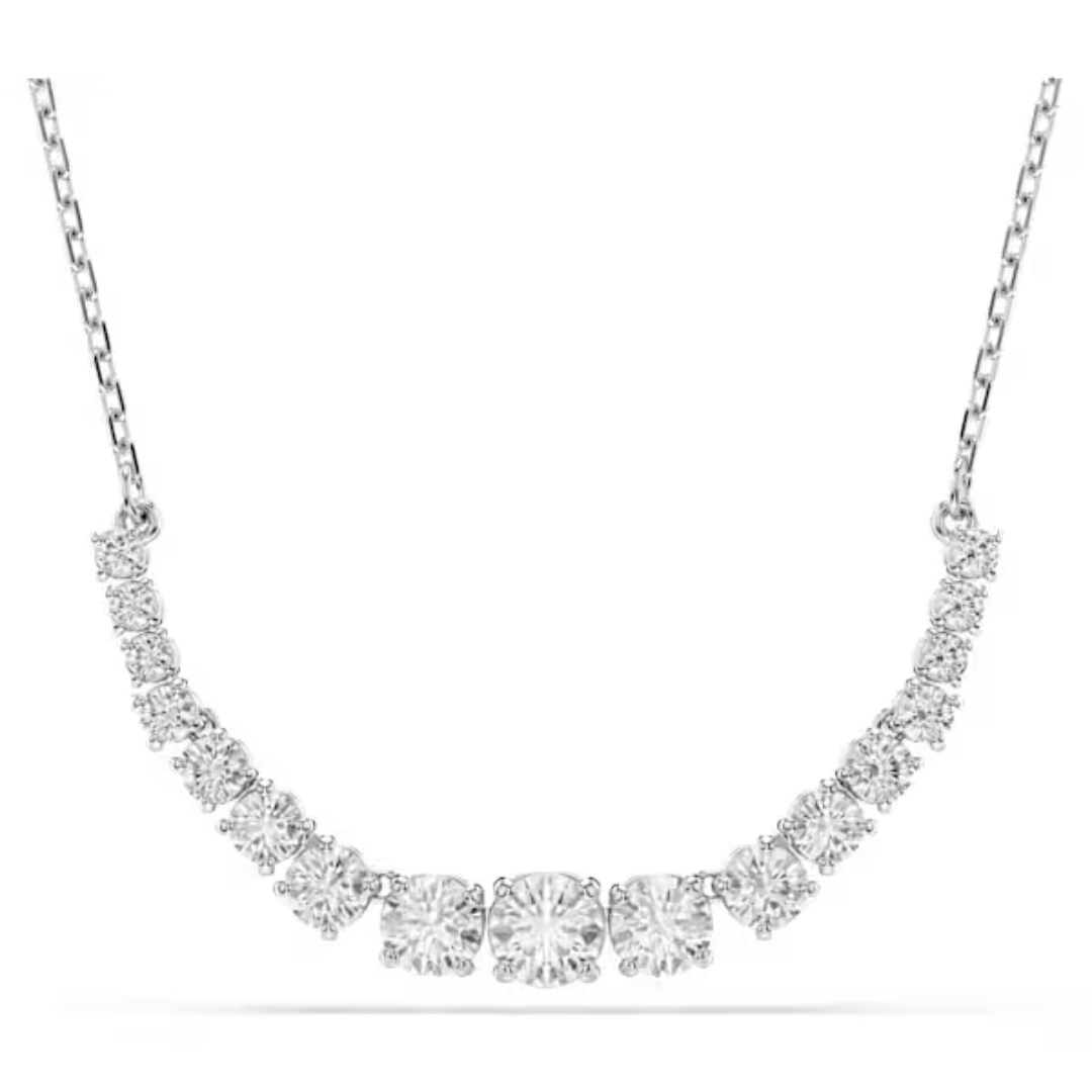 Swarovski Matrix Gradient Necklace - White/Rhodium - Swarovski