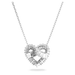 Swarovski Matrix Heart Pendant - Rhodium - Swarovski