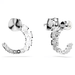 Swarovski Matrix Hoop Earrings - Crystal/Pearl/Rhodium - Swarovski