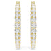 Alternate view of the gold Matrix crystal hoop earrings