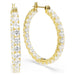 Alternate view of the gold Matrix crystal hoop earrings