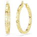 Alternate view of the gold Matrix crystal hoop earrings