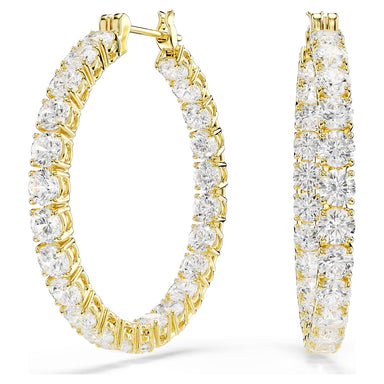 Swarovski Matrix Hoop Earrings - Gold - Swarovski