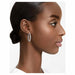 Swarovski Matrix Hoop Earrings - Silver - Swarovski