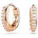 Swarovski Matrix Hoop Earrings - White/Rose Gold - Swarovski