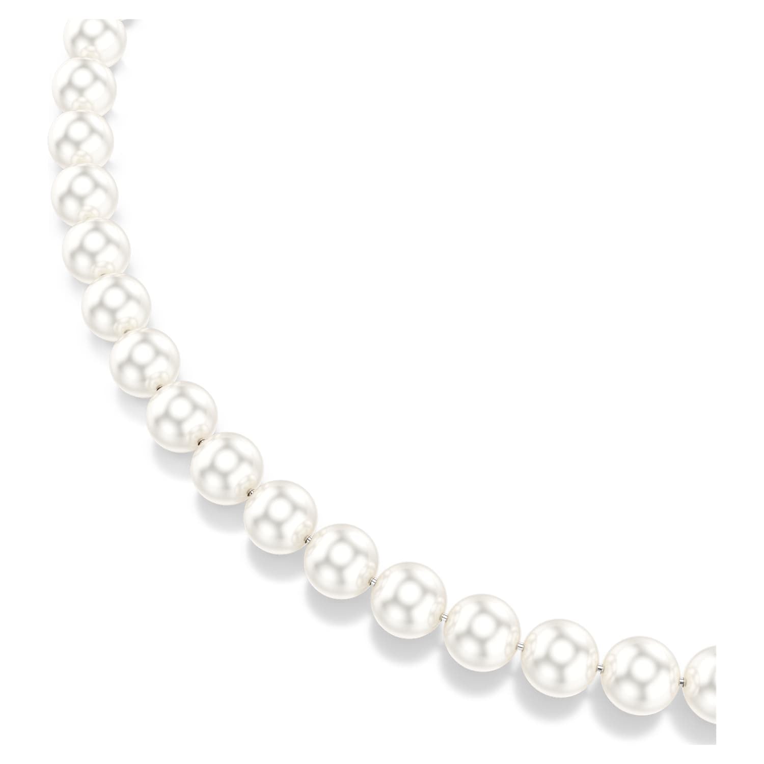 Swarovski Matrix Pearl Necklace - Silver - Swarovski