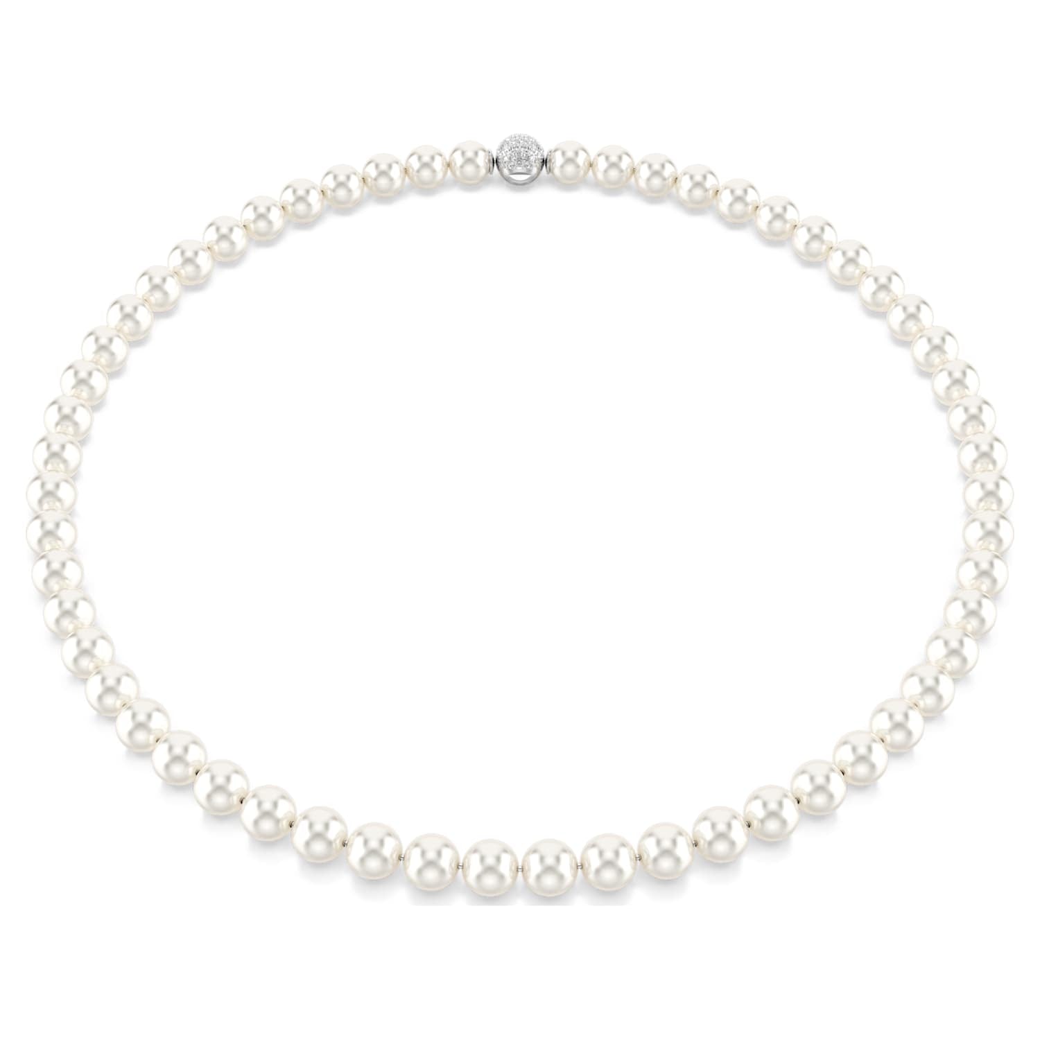 Swarovski Matrix Pearl Necklace - Silver - Swarovski