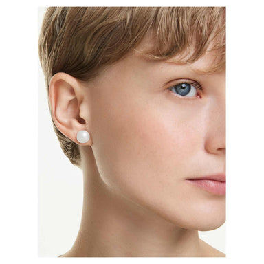 Swarovski Matrix Pearl Stud Earrings - Silver - Swarovski