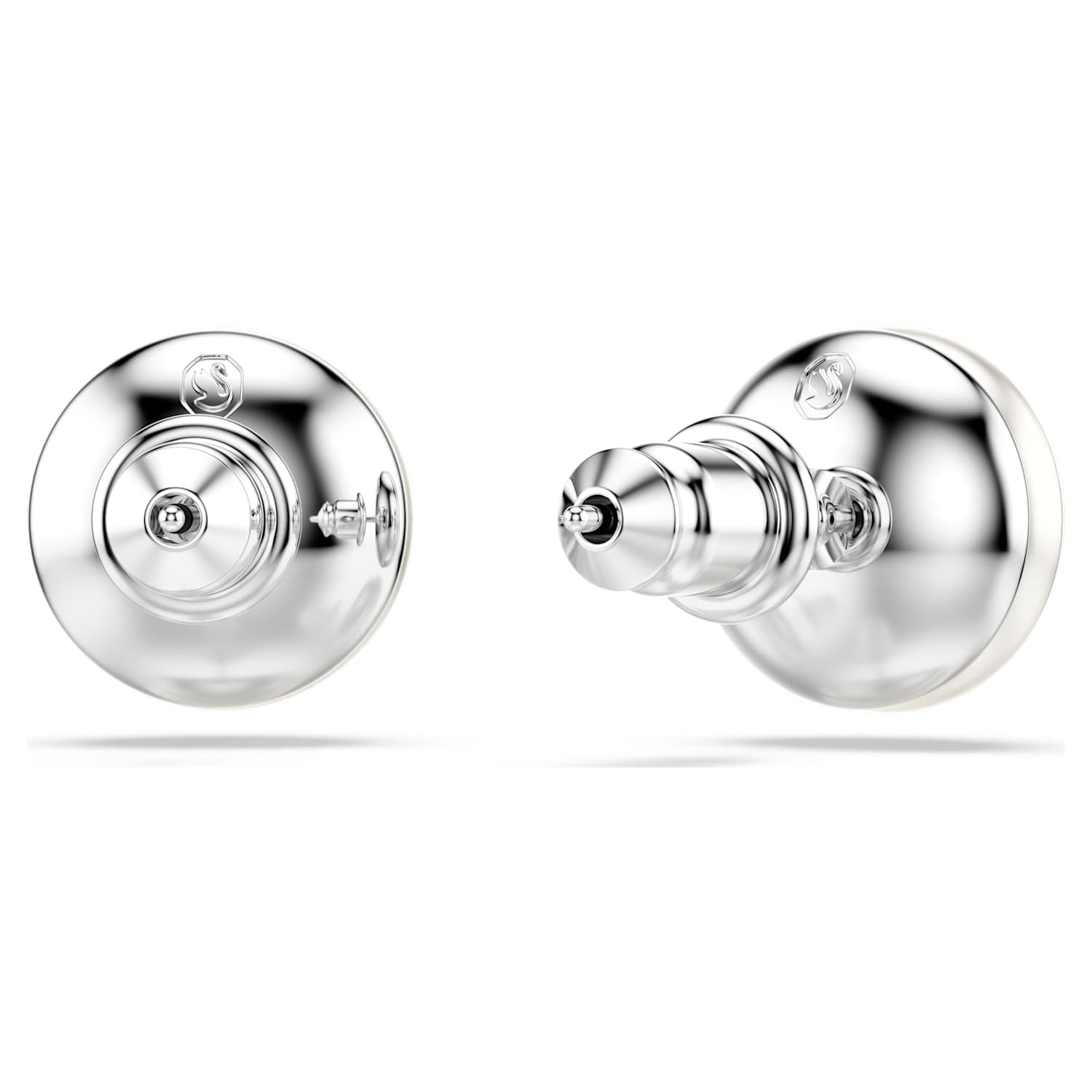 Swarovski Matrix Pearl Stud Earrings - Silver - Swarovski