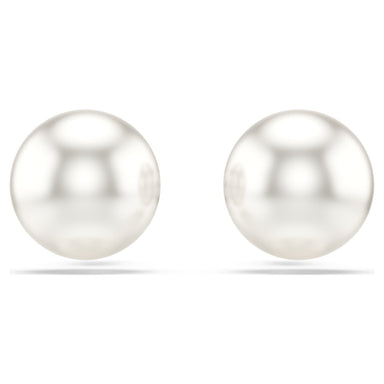 Swarovski Matrix Pearl Stud Earrings - Silver - Swarovski
