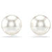 Swarovski Matrix Pearl Stud Earrings - Silver - Swarovski