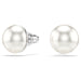 Swarovski Matrix Pearl Stud Earrings - Silver - Swarovski
