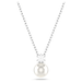 Swarovski Matrix Pendant Necklace - Crystal/Pearl/Rhodium - Swarovski