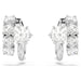 Swarovski Matrix Spiral Hoop Earrings - Silver - Swarovski