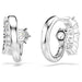 Swarovski Matrix Spiral Hoop Earrings - Silver - Swarovski