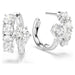 Swarovski Matrix Spiral Hoop Earrings - Silver - Swarovski