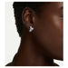 Swarovski Matrix Spiral Hoop Earrings - Silver - Swarovski