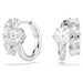 Swarovski Matrix Spiral Hoop Earrings - Silver - Swarovski