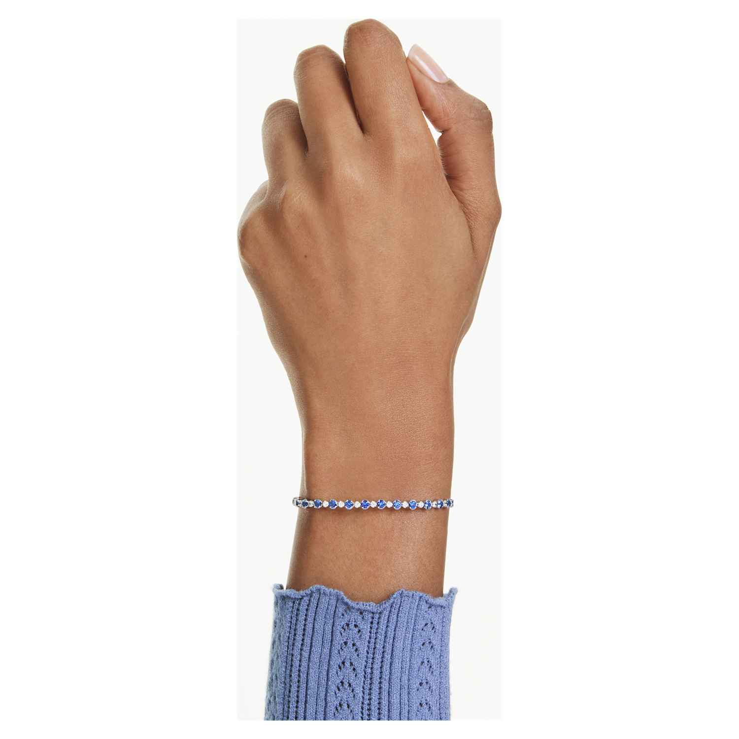 Swarovski Matrix Tennis Bracelet - Blue/Silver - Swarovski