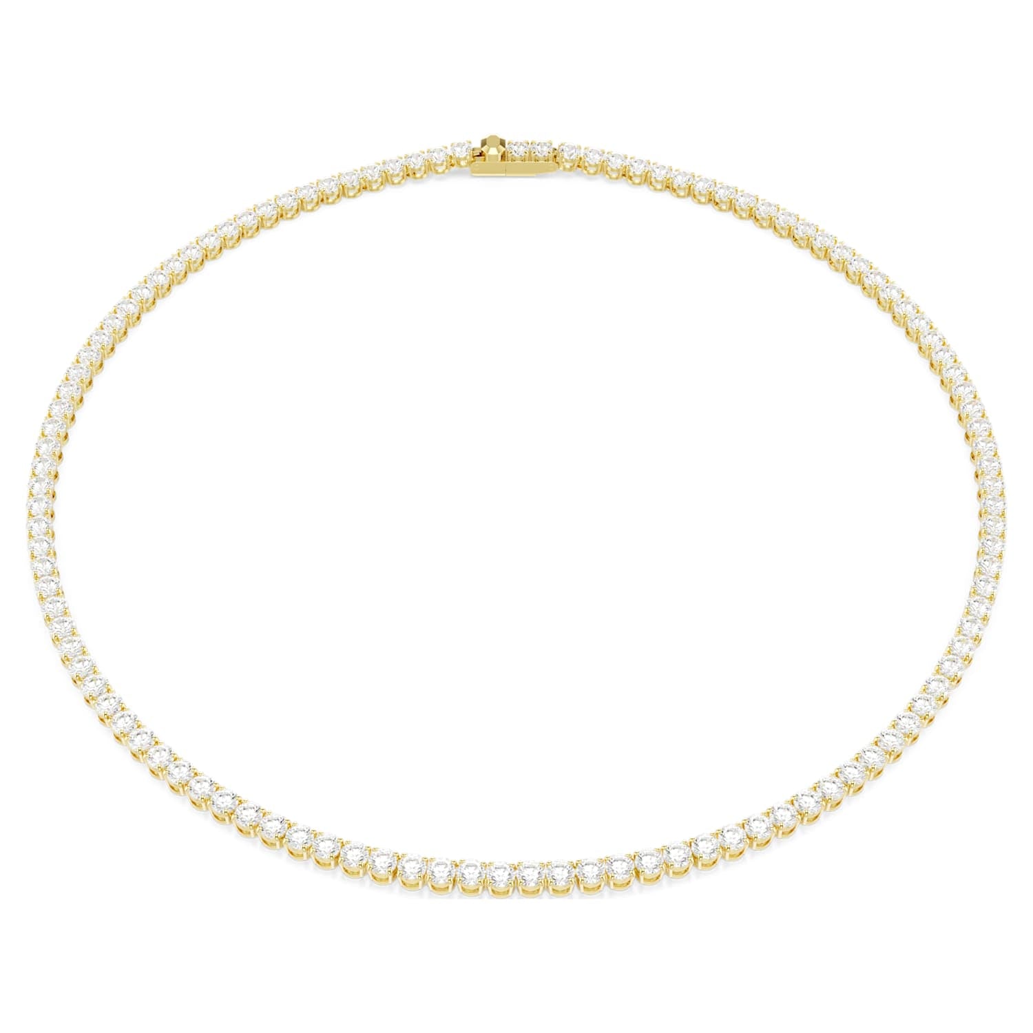 Swarovski Matrix Tennis Necklace - Gold - Swarovski