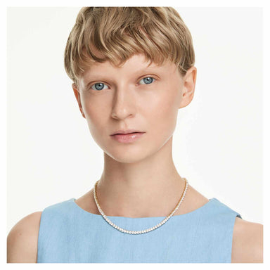 Swarovski Matrix Tennis Necklace - Gold - Swarovski