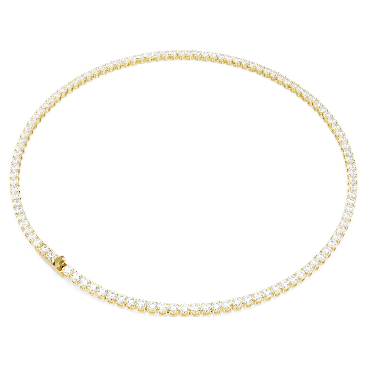 Swarovski Matrix Tennis Necklace - Gold - Swarovski