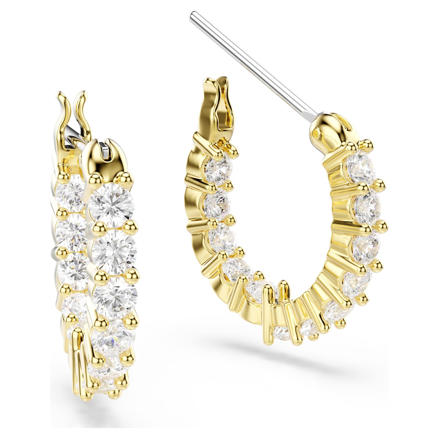 Swarovski Matrix Vittore Mini Hoop Earrings - Gold - Swarovski