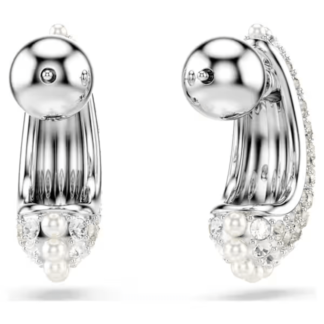Swarovski Sublima Drop Earrings - Crystal/Pearl/Rhodium - Swarovski