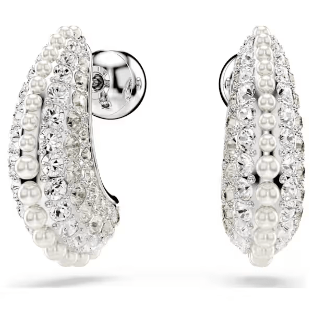 Swarovski Sublima Drop Earrings - Crystal/Pearl/Rhodium - Swarovski