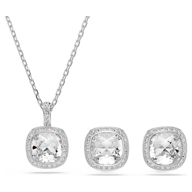 Swarovski Una Angelic Cushion Pendant & Stud Set - Silver - Swarovski