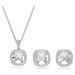 Swarovski Una Angelic Cushion Pendant & Stud Set - Silver - Swarovski
