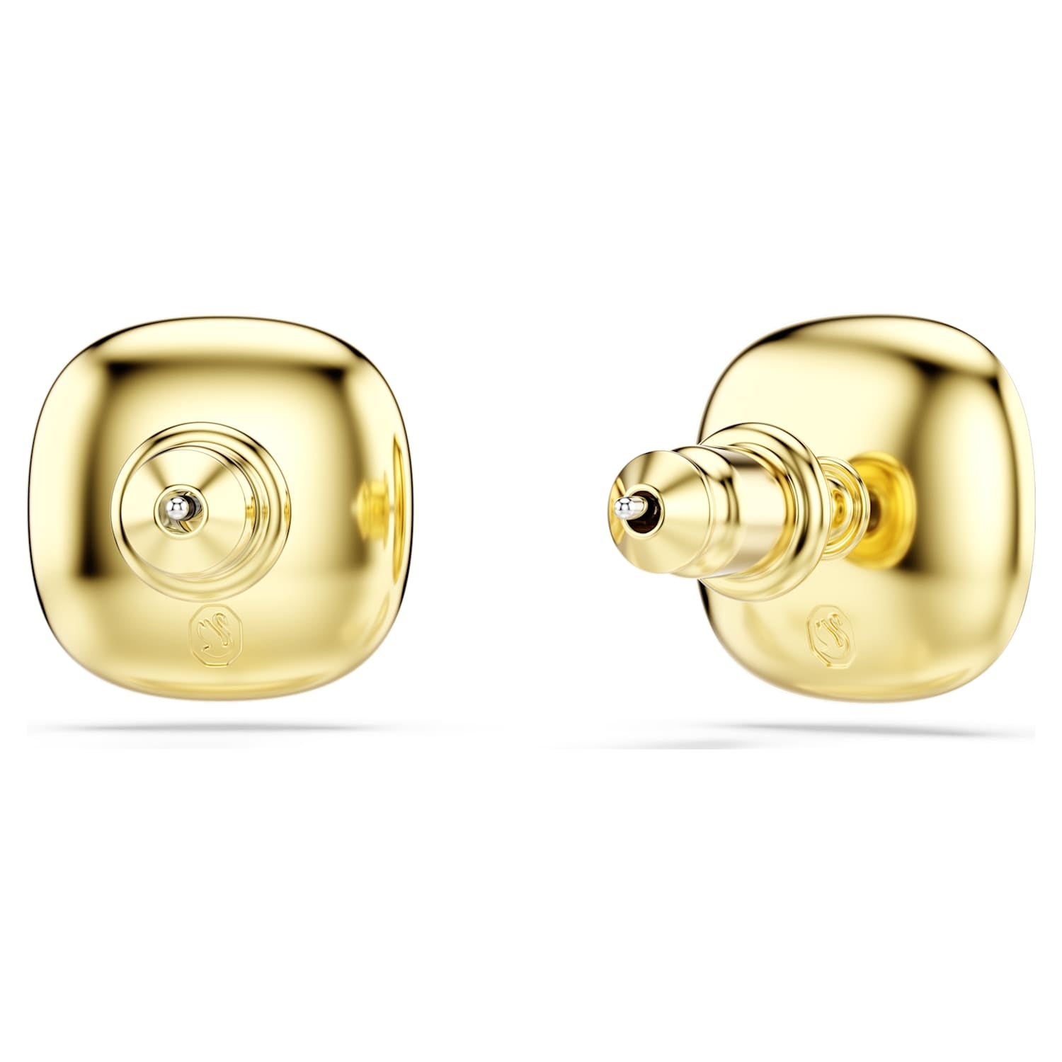 Swarovski Una Angelic Cushion Stud Earrings - Gold - Swarovski