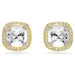 Swarovski Una Angelic Cushion Stud Earrings - Gold - Swarovski
