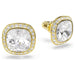Swarovski Una Angelic Cushion Stud Earrings - Gold - Swarovski