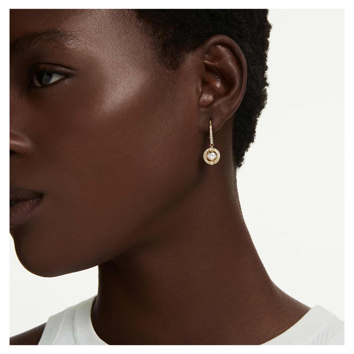 Swarovski Una Angelic Drop Earrings - Gold - Swarovski