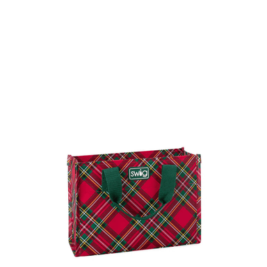 Swig Reusable Christmas Gift Bag - Christmas Plaid - Swig