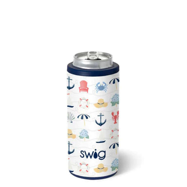 Swig Skinny Can Cooler in Shoreline - Swig