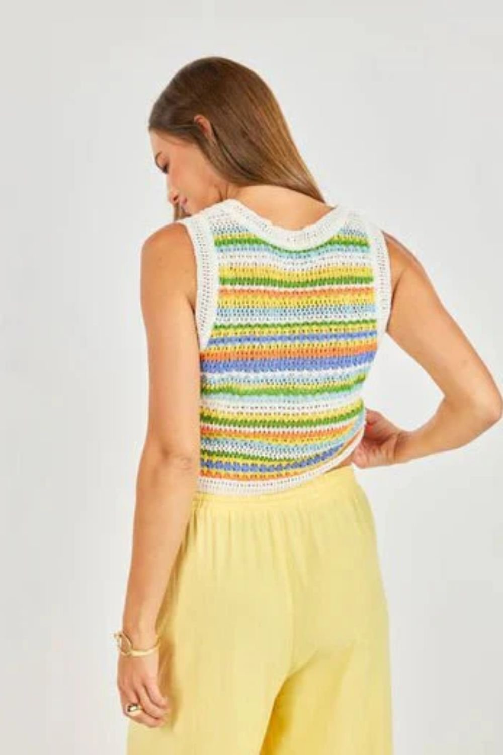 Sylvia Stripe Sweater Vest - Sadie & Sage