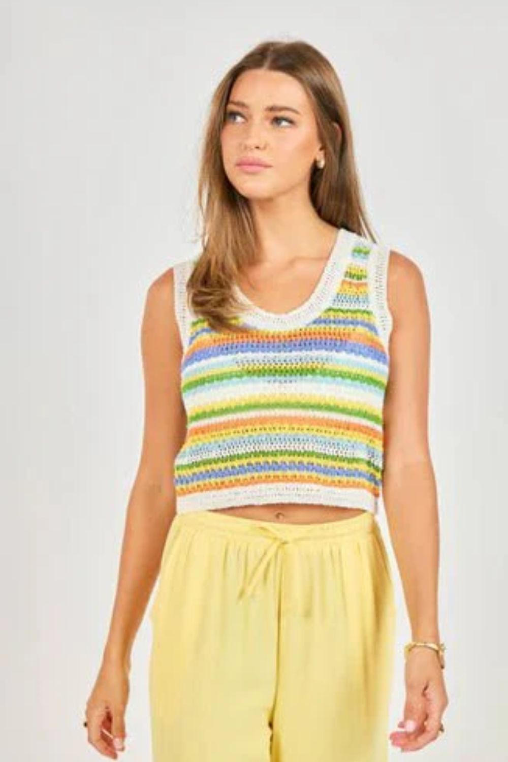 Sylvia Stripe Sweater Vest - Sadie & Sage