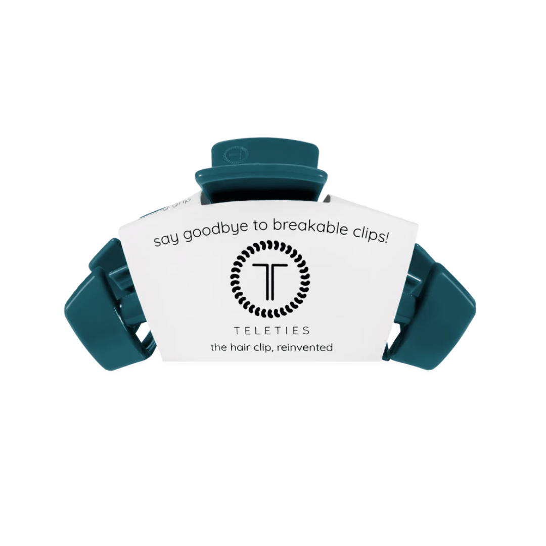 Teleties Classic Hair Clip - Teal With It - Teleties