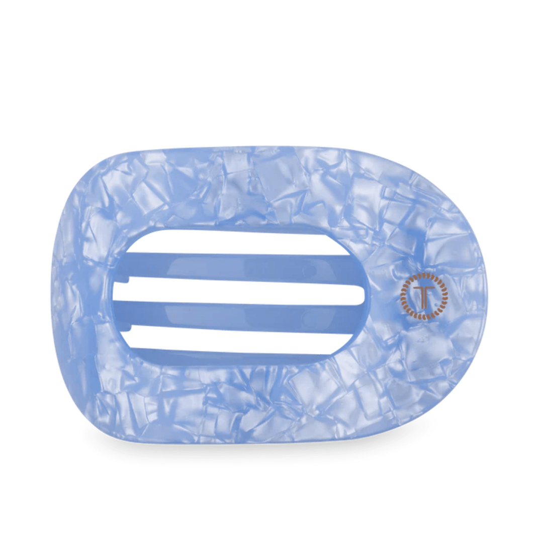 Teleties Flat Round Hair Clip - Blue Lagoon - Teleties