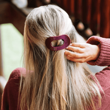 Teleties Flat Round Hair Clip - Mulberry - Teleties