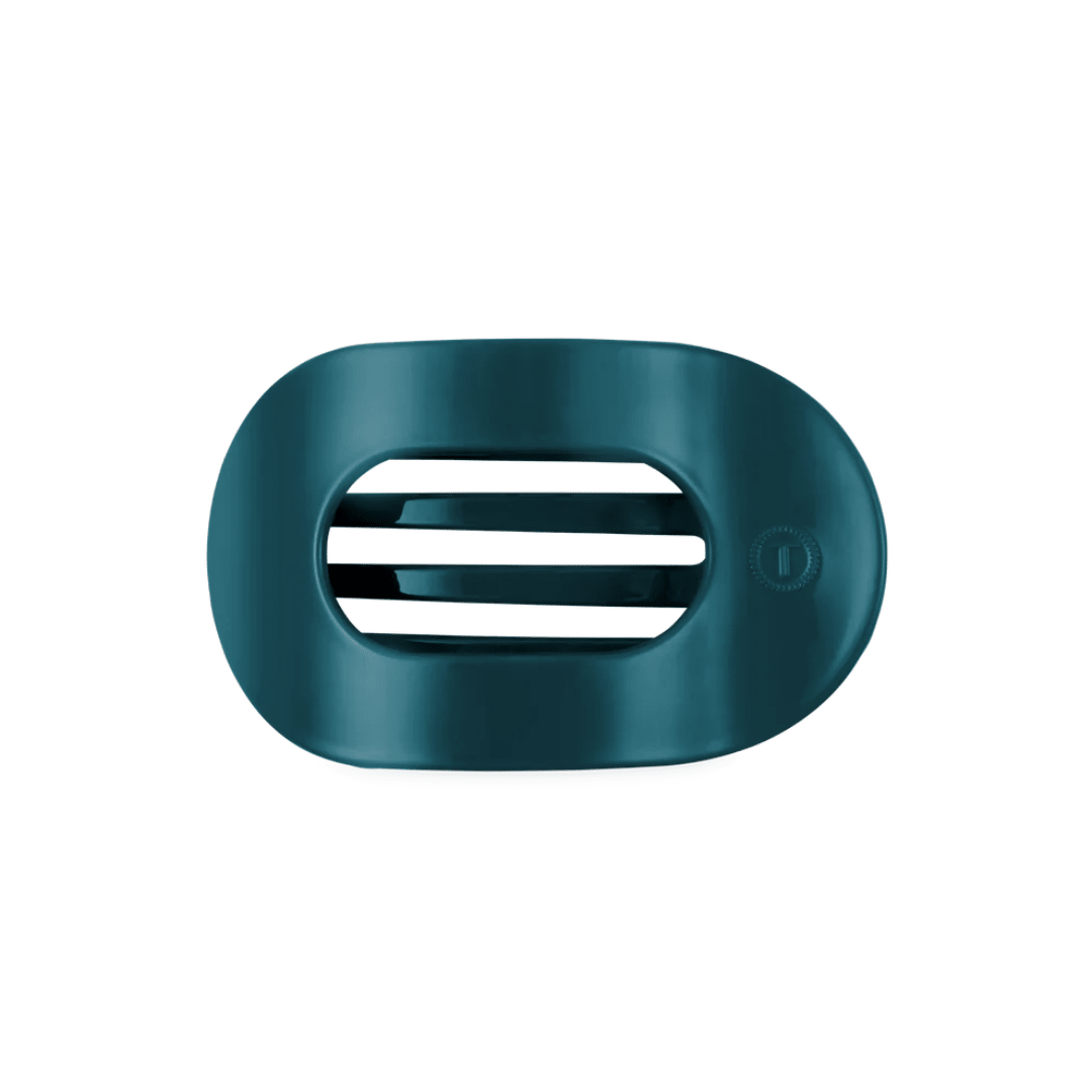 Teleties Flat Round Hair Clip - Teal With It - Teleties