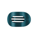 Teleties Flat Round Hair Clip - Teal With It - Teleties