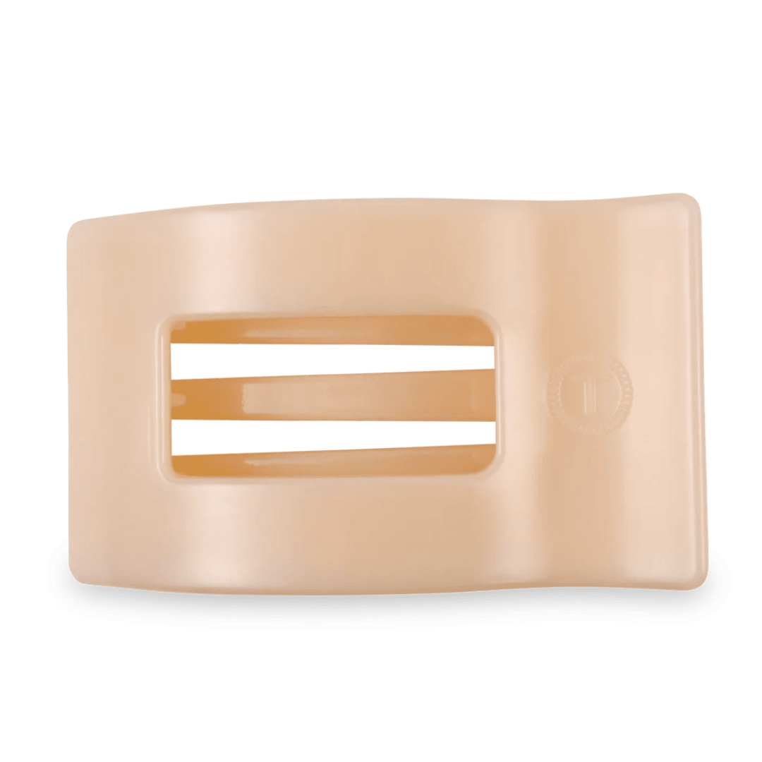 Teleties Flat Square Hair Clip - Almond Beige - Large - Teleties