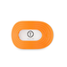 orange hairclip on white background