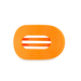 orange hairclip on white background