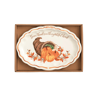 Thanksgiving Sentiment Plates - Mud Pie