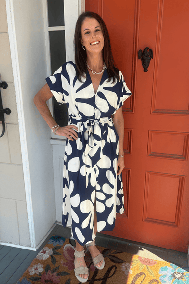 THML Buttondown Dress - Navy - THML Clothing