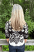 THML Two Tone Floral Top- Black - THML Clothing